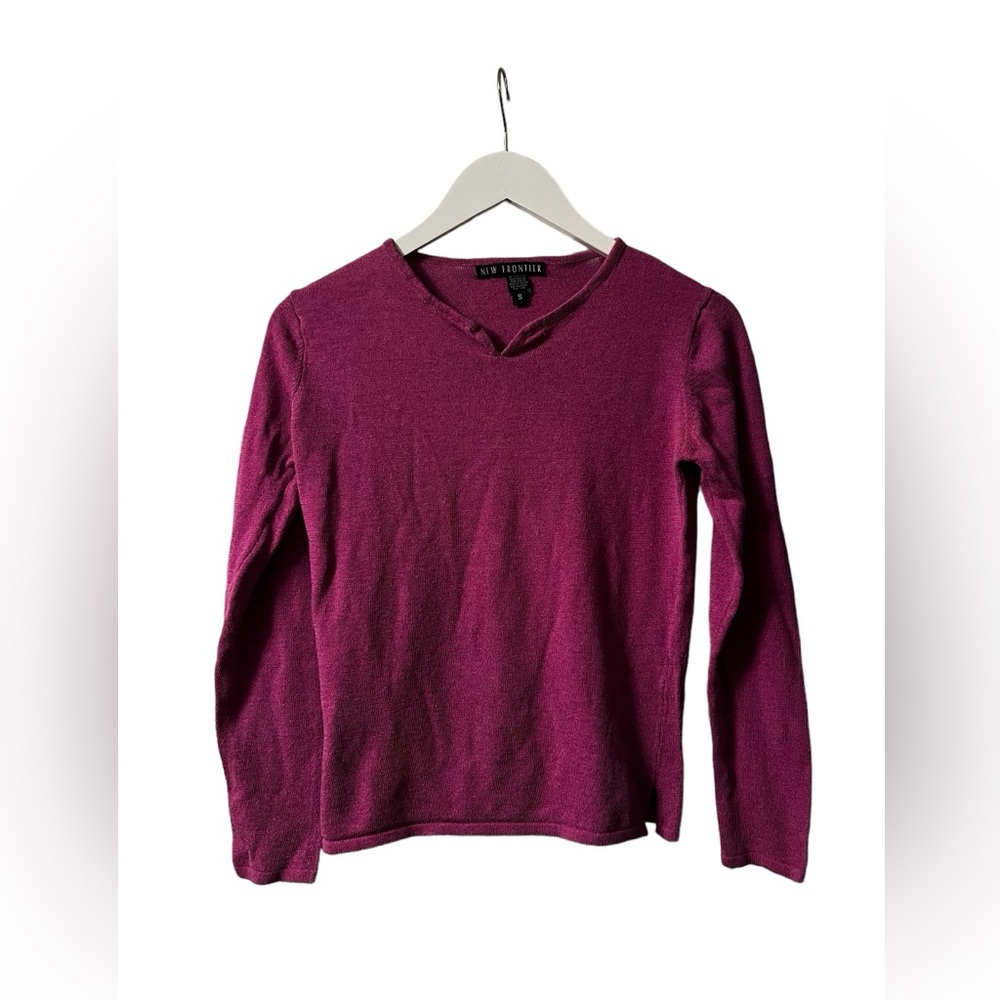 New Frontier Purple/pink Long Sleeve Top Size Small